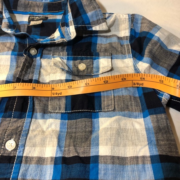 Osh Kosh plaid button down long sleeve boys size 14 - Picture 6 of 8